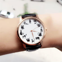 new Fashion Women Casual Cat Pattern Watches