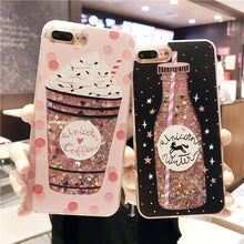Fashion Bling Liquid Quicksand Cases For IPhone 6 6S Plus Case Nail polish Back Cover For Iphone 7 Coque For Iphone X 7 8 Plus