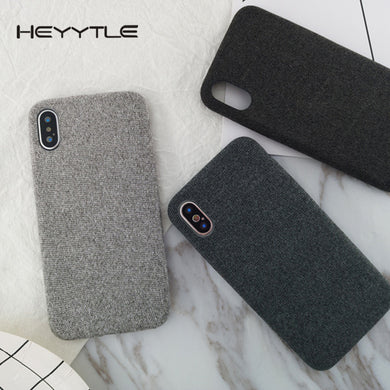 Heyytle Plush Fabrics Phone Case For Apple iPhone X 8 7 6S 6 Plus Warm Plush Fashion Capa Soft Color Back Cover Cases