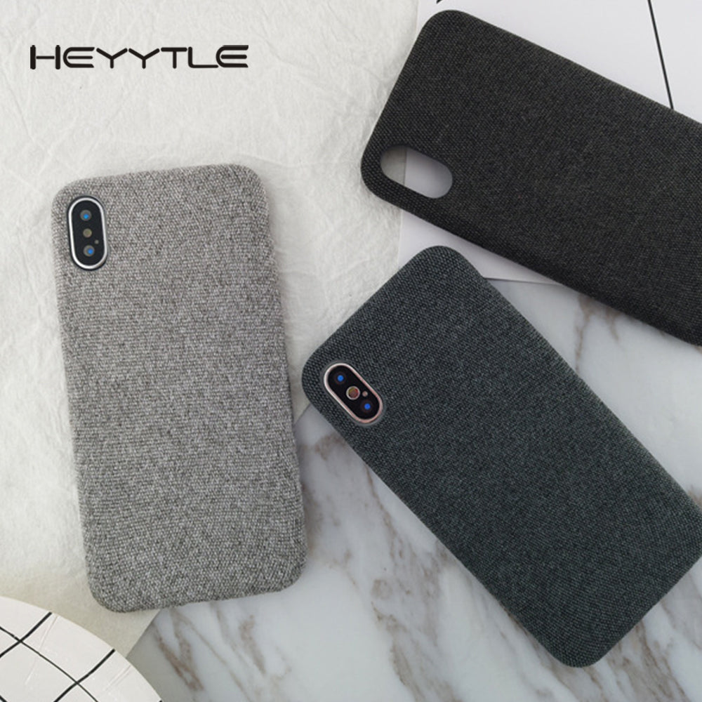 Heyytle Plush Fabrics Phone Case For Apple iPhone X 8 7 6S 6 Plus Warm Plush Fashion Capa Soft Color Back Cover Cases