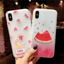KIvaKI Fashion 3D print Fruit watermelon lemon Phone Case For iphone 7 Cases 6S 6 8 plus X Ultra Slim Soft TPU Colorful Cover