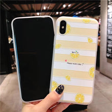 KIvaKI Fashion 3D print Fruit watermelon lemon Phone Case For iphone 7 Cases 6S 6 8 plus X Ultra Slim Soft TPU Colorful Cover