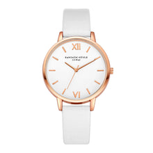 Temperament Leather Belt With Simulated Quartz Ladies Watches