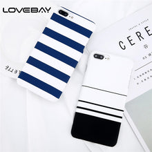 Lovebay Phone Case For iPhone 8 7 6 6s Plus 5 5s Fashion Black and White Stripes Hard Plastic Protect Cover Cases For iPhone 8