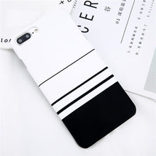 Lovebay Phone Case For iPhone 8 7 6 6s Plus 5 5s Fashion Black and White Stripes Hard Plastic Protect Cover Cases For iPhone 8