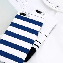 Lovebay Phone Case For iPhone 8 7 6 6s Plus 5 5s Fashion Black and White Stripes Hard Plastic Protect Cover Cases For iPhone 8