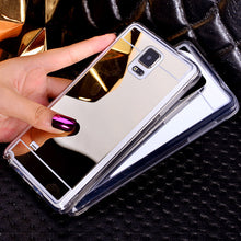 Mirror Soft TPU Mirror Back Cover Phone Case For Samsung Galaxy Grand Prime Note 3 4 5 A500 A700 A800 S4 S5 S3 S6 Edge Luxury
