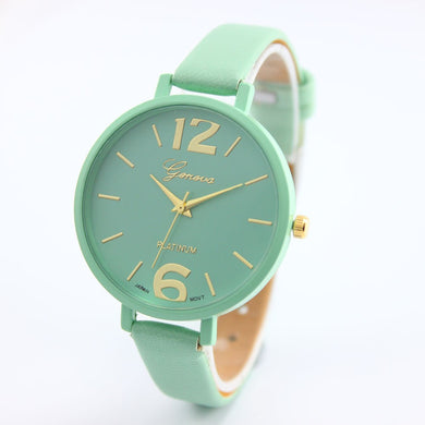 Women  Leather  Quartz  casual Wristwatch