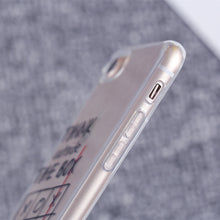 THREE-DIAO Fashion Letter Phone Case For iPhone X 5 5S SE 7 8 6 6s Plus 4 4S Cute Funny Black White Letter soft TPU Cases