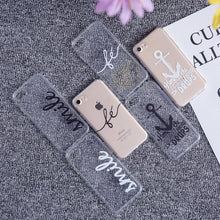 THREE-DIAO Fashion Letter Phone Case For iPhone X 5 5S SE 7 8 6 6s Plus 4 4S Cute Funny Black White Letter soft TPU Cases