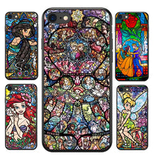 seracase  Cute Cartoon Case For iphone 5 5S SE 6 6S 7Plus 8 8Plus Transparent PC Ariel Little Mermaid Watercolor Case