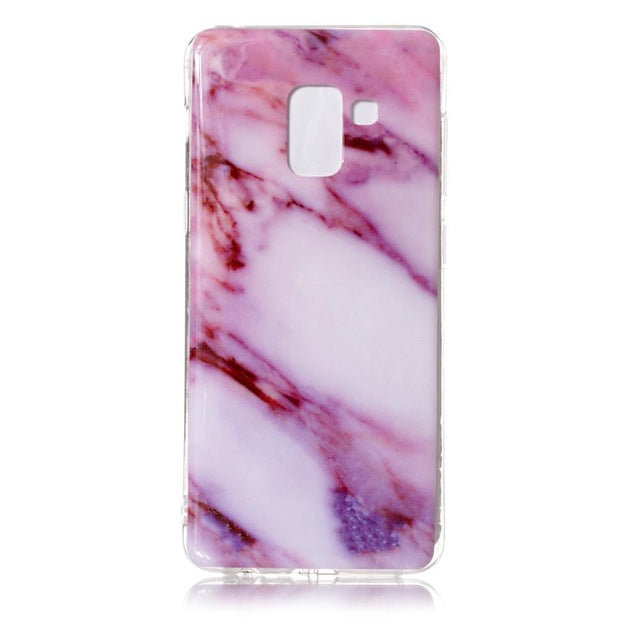 JFWEN Phone Case For Funda Samsung Galaxy A8 2018 Case Silisone Soft TPU Luxury Marble Phone Cover For Samsung A8 2018 A530 Case