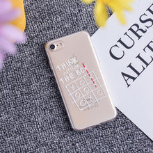 THREE-DIAO Fashion Letter Phone Case For iPhone X 5 5S SE 7 8 6 6s Plus 4 4S Cute Funny Black White Letter soft TPU Cases