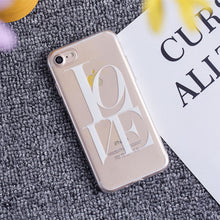 THREE-DIAO Fashion Letter Phone Case For iPhone X 5 5S SE 7 8 6 6s Plus 4 4S Cute Funny Black White Letter soft TPU Cases