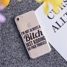 THREE-DIAO Fashion Letter Phone Case For iPhone X 5 5S SE 7 8 6 6s Plus 4 4S Cute Funny Black White Letter soft TPU Cases