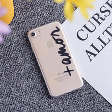 THREE-DIAO Fashion Letter Phone Case For iPhone X 5 5S SE 7 8 6 6s Plus 4 4S Cute Funny Black White Letter soft TPU Cases