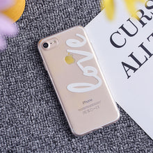 THREE-DIAO Fashion Letter Phone Case For iPhone X 5 5S SE 7 8 6 6s Plus 4 4S Cute Funny Black White Letter soft TPU Cases