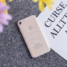 THREE-DIAO Fashion Letter Phone Case For iPhone X 5 5S SE 7 8 6 6s Plus 4 4S Cute Funny Black White Letter soft TPU Cases