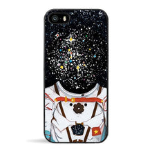 Starry space universe  Relief phone Cases For iphone X 8 8Plus 7 7Plus  6 6SPlus 5S SE Case Black plastic hard shell Case  back