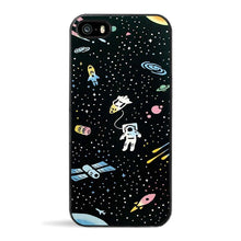 Starry space universe  Relief phone Cases For iphone X 8 8Plus 7 7Plus  6 6SPlus 5S SE Case Black plastic hard shell Case  back