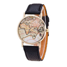 Unisex World Map Analog Wristwatch