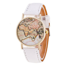 Unisex World Map Analog Wristwatch