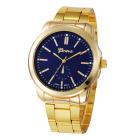 Fashion Man Women Gold Watch Crystal Stainless Steel Analog