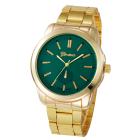 Fashion Man Women Gold Watch Crystal Stainless Steel Analog