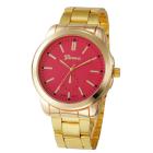 Fashion Man Women Gold Watch Crystal Stainless Steel Analog