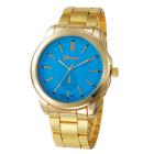 Fashion Man Women Gold Watch Crystal Stainless Steel Analog