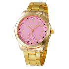 Fashion Man Women Gold Watch Crystal Stainless Steel Analog