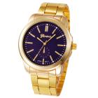 Fashion Man Women Gold Watch Crystal Stainless Steel Analog