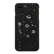 MR.YI Fashion Space Phone Case For iPhone 6 6S 7 8 Plus 5 5S SE X Cute Case Planet Moon Star Back Cover Hard PC For iPhone 7 8 6