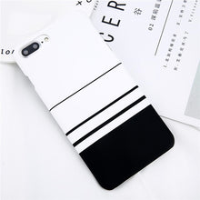 Lovebay Phone Case For iPhone 8 7 6 6s Plus 5 5s Fashion Black and White Stripes Hard Plastic Protect Cover Cases For iPhone 8