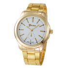 Fashion Man Women Gold Watch Crystal Stainless Steel Analog