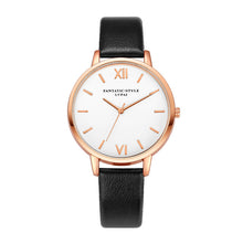 Temperament Leather Belt With Simulated Quartz Ladies Watches