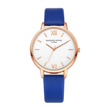 Temperament Leather Belt With Simulated Quartz Ladies Watches