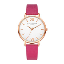 Temperament Leather Belt With Simulated Quartz Ladies Watches