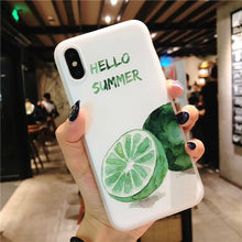 KIvaKI Fashion 3D print Fruit watermelon lemon Phone Case For iphone 7 Cases 6S 6 8 plus X Ultra Slim Soft TPU Colorful Cover