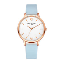 Temperament Leather Belt With Simulated Quartz Ladies Watches